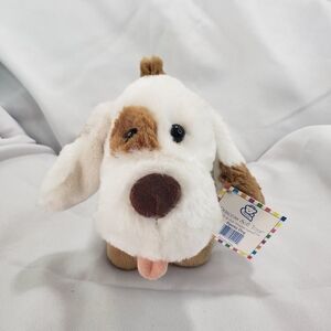 Princess Soft Toys Spotz Dog Plush Stuffed Toy White Brown Spots 10 Inch 2009
